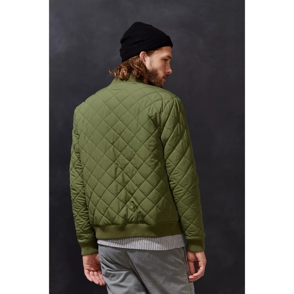 Urban Outfitters x Your Neighbors Devon Quilted Bomber Jacket Green - Picture 3 of 14